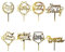 OWill 8 Pcs Happy Birthday Cake Toppers Acrylic Cake Toppers Cake Decoration Party Supplies for Children or Adults Various Cupcake Topper (Gold)