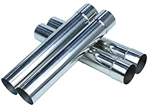 SoloWilder Thickness Stove Pipe Stainless Steel 4 Pcs Flue Chimney Extension Diameter 2.36inch/6cm x 36 cm/14.17 in