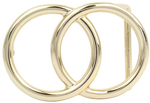 BELTINGER Gürtelschnalle Cerchi 4,0 cm | Buckle Wechselschließe Gürtelschließe 40mm Massiv | Wechselgürtel bis 4cm | Gold Glänzend