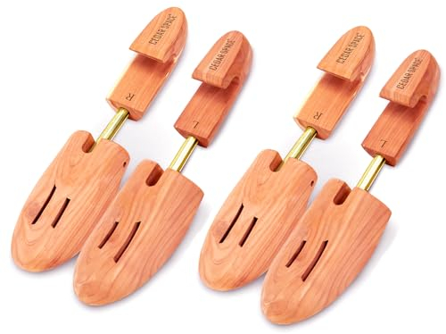 Cedar Space Cedar Shoe Trees for Men, 6.5-13 Sizes Wood Shoe Stretcher Tree