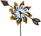 HAFIX Windrad Windkompass 3D Optik Ø46cm. Windspiel für den Garten aus Metall. Windmühle mit Höhenverstellung dekorativ einzigartiger Blickfänger, wetterfest & UV-beständig. Deko bunt Höhe 127cm.