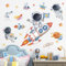 wondever Wandtattoo Weltraum Kinder Astronaut Wandaufkleber Planeten Raketen Weltall Wandsticker Wanddeko für Kinderzimmer Babyzimmer Spielzimmer