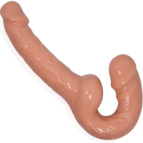 Realistischer Doppel Dildo 15 cm & 11 cm Ø 3,6 & 4,2 cm TPR Weich Doppeldildo ohne Gurt für Frauen & Lesben Strap-on für vaginale & anale glatt Stimulation Sexspielzeug umschnall FOPS D43