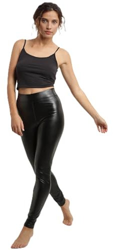 DIM Legging Women Lederoptik Relax & Go x1 Schwarz S