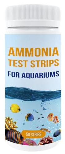 Aquarium-Ammoniak-Teststreifen - 50-teiliges Wassertest-Set Für Aquarien - Ammoniak-Tester, Sicheres Wassertest-Set Für Aquarien, Süß-/Salzwasseraquarien, Schnelle Und Genaue Ergebnisse