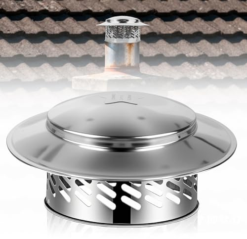 skorstenshuva regnskydd, skorstensfäste, skorstensskydd rund, rund regnhatt för öppen spis och ugnsledningar, skorstensfäste (160 mm)