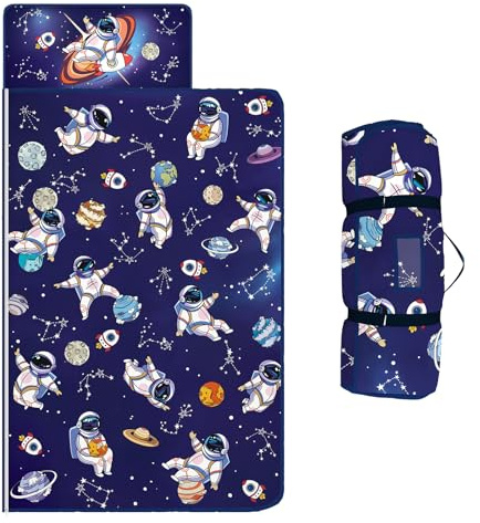Sacco a Pelo Morbido, Nap Mat Caldo per Bambini, Tappi per le Orecchie e Coperte per Bambini, Ragazze, Ragazzi, Campeggi,Astronauta