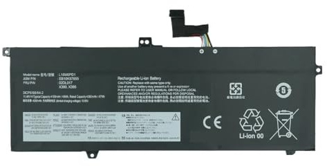 WLWOZMD Batería L18M6PD1 para Lenovo ThinkPad X13, Yoga X390, X395, (1.ª generación), L18M6PD2, L18D6PD1, 02DL017, 02DL019