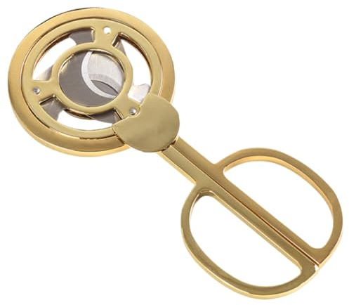 Cortador De Cigarros De Acero Inoxidable | Herramienta Para Cortar Puros | Cortapuros Triple De Acero Inoxidable Chapado En Oro Con 3 Cuchillas - Gadget De Bolsillo - Cuchillo Cortapuros - Tijeras