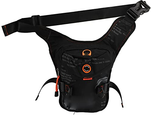 Sac à bandoulière Multifonctionnel pour Hommes, Sac Banane en Nylon Noir, Sac de Transport pour Voyage, Camping, Exercice, Marche, Durable, léger, spacieux, résistant à l'eau