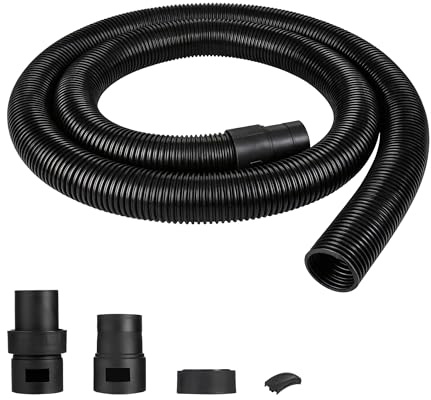 Shop-Vac 9050333 Tuyau d'aspirateur de 6,3 cm de diamètre x 2,4 m de long, longue portée, noir