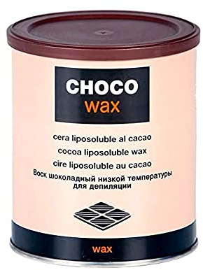 Cera Depilatoria Tibia Liposoluble Chocolate 800 ml - A base de Aceite de Cacao y Aceite de Almendras Dulces. Hidratante, Revitalizante y Nutritiva - Uso Profesional y Doméstico - BEAUTY IMAGE