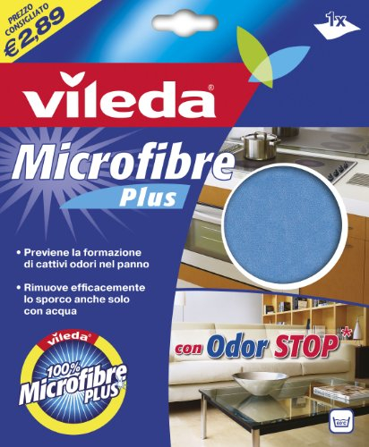 Vileda Panno Microfibre Plus, 100% Microfibra, con Odor Stop