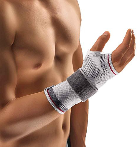 BORT select ManuZip® volar, Handbandage, medium, silber, links