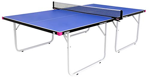 Butterfly Compact 10 Wheelaway Indoor and Outdoor Table Tennis Table, Blue