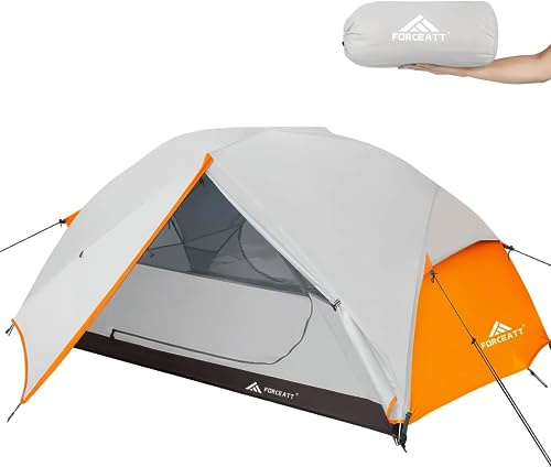Forceatt Tent for 2 Person is Waterproof and Windproof, Camping Tent for 3 to 4 Seasons,Lightweight Aluminum Pole Backpacking Tent Can be Set Up Quickly,Great for Hiking…