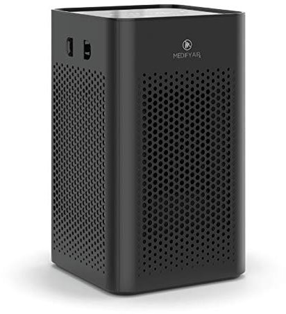 Medify MA-25 Air Purifier with H13 HEPA filter - a higher grade of HEPA for 500 Sq. Ft. Air Purifier | Dual Air Intake | Two '3-in-1' Filters | 99.9% removal in a Modern Design (1-Pack, Black)