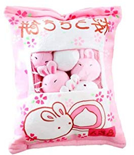 1Bag Plüsch Mini Dolls Pudding Plüschtier Simulation Innovative Snacks Puppe-weiche Sofa-Kissen für Hauptdekoration (Hase), Grußkarten und Partyangebot