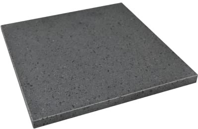 LAVA GRILL Base_BISTECCHIERA IN PIETRA LAVICA ETNEA LEVIGATA PER FORNO E BARBECUE COTTURA CARNE, PESCE, VERDURA E PIZZA (45x30x3 cm)