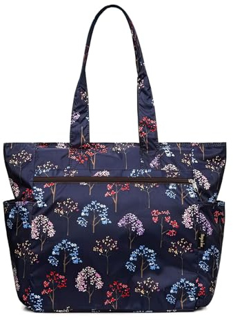 Floral Tote Water-resistant Large Shoulder Bag for Shopping School Work College Yoga Travel Beach Daily Use with Multi Pockets