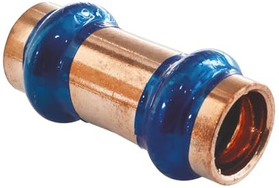 SOMATHERM FOR YOU, Manchon égal cuivre à sertir FF Ø12 - Raccord à sertir certifié ATEC et QB - Joint d’étanchéité EPDM - Pression maxi 16 bars - Température max 95°C - Profil V