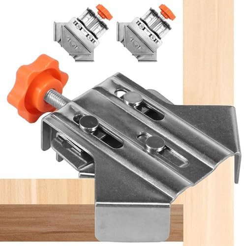 Miawtro 2Pcs Right Angle Clamp,Stainless Steel 90 Degree Corner Clamps,Precision Open and Close Type Right Angle Splicing Clamp Locator for DIY Woodworking Welding (Open)