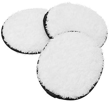 BAZEITFLOW 3pcs White Oval Microfiber Towel Cloth Pads Reusable Washable Face Cleansing Makeup Remover Pads for Sensitive Skin and Daily Beauty Care
