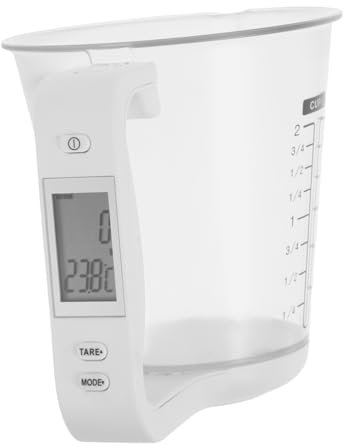 IMIKEYA Misurino Elettronico con Display LCD per Liquidi e Solidi Bilancia Compatta e Precisa Misurazioni Temperatura e Facile per Cucinare e