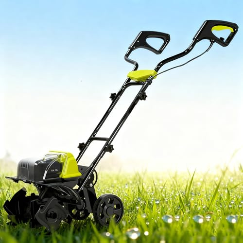 DIUNAOZI Motocoltivatore Senza Fili, Motozappa Elettrica da Giardino, Motozappa Leggera con Larghezza di Lavoro di 36 Cm E profondità di Lavoro di 18 Cm, La Migliore Motozappa Elettrica da Giardino