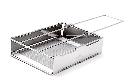 GSI Outdoors Glacier Stainless Steel Toaster | Collapsible, Hand-Held Toaster for Camping and Backpacking