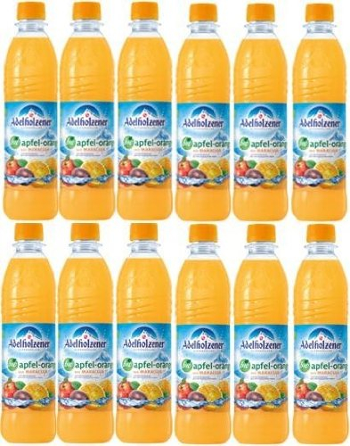 Adelholzener Orange Maracuja 12x0,5 l Bio Saft 6 l Flasche Erwachsener