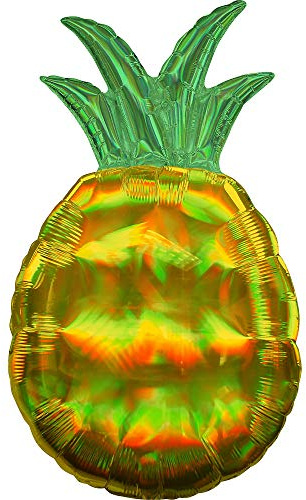 Anagram 3930401 Supershape Foil Balloon 1 Each Iridescent Pineapple