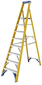 Werner Fibreglass Platform Stepladder 8 Tread