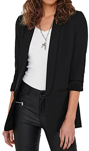 Only Onlelly 3/4 Life Blazer Tlr Noos, Blazer Mujer, Black, 36