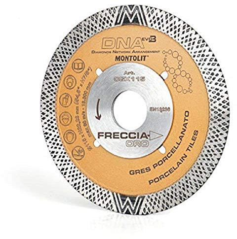 MONTOLIT LAMA CGX115 M DISCO DIAMANTATO MONTOLIT DNA EVO3 M - CGX 115 DIAMETRO CGX115 MM CORONA CONTINUA FRECCIA ORO