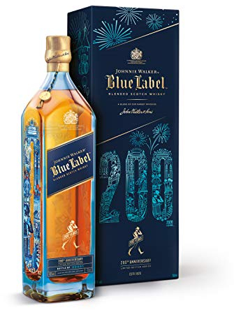 Johnnie Walker Blue Label, 200th Anniversary Limited Edition Design, Blended Scotch Whisky, 70cl with gift box