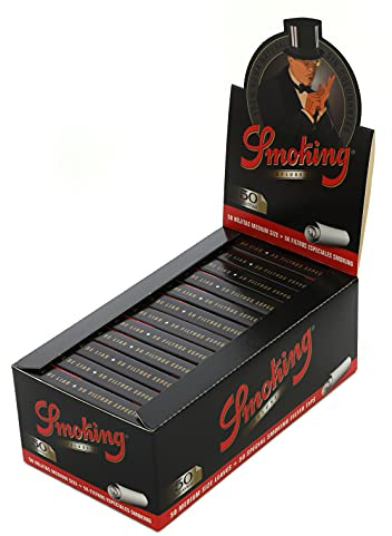 1 box - Smoking Deluxe Medium size 1 1/4 rolling paper + tips