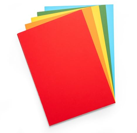 Hawksbill Paper 160GSM Multi-Purpose Rainbow Coloured Card – 250 Pack of Thick, Premium, Bright Printer A4 Card Paper – Copier Paper for Home, Office & Stationery Use