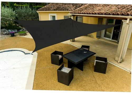 WERKA PRO Voile d'ombrage carrée 4 x 5 m en polyéthylène tressé, Traitement Anti-UV, résistante aux intempéries, Design Moderne et élégant, Couleur Grise, idéale pour Jardin ou terrasse.