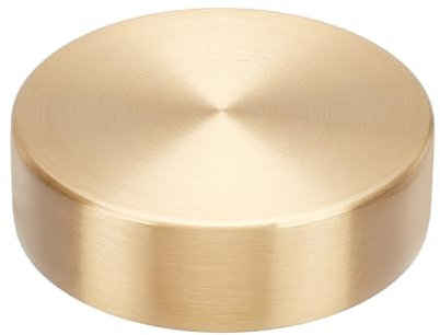 PH PandaHall Runder Block Briefbeschwerer Chinesischer Kalligraphie Briefbeschwerer Messing Goldener Papierbeschwerer Hält Papier Flach Für Den Schreibtisch Zuhause Büro 5x1.5cm