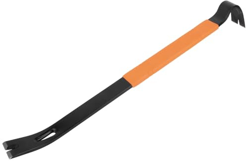 Klein Tools 66098 - Barra de palanca, plana, resistente, extractor de clavos de palanca, acero al carbono forjado, garra curvada, para palanca, raspado, levantamiento, tracción, 53.3 cm