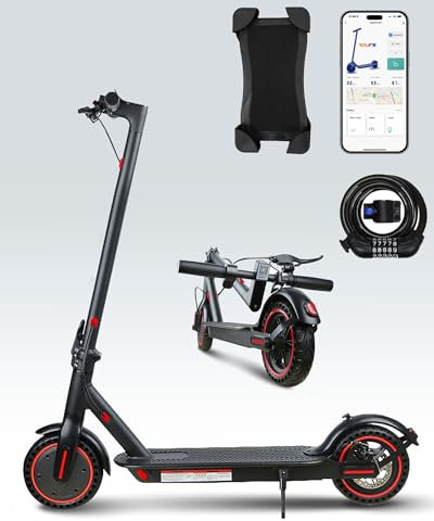 QnQ Trottinette Électriques Adultes, Moteur 500W, Batterie 7.8AH, 8.5'' Pneu Anti-crevaison, 3 Modes Vitesse Trajet E-Scooter Pliable, Maximum 25km/h, Double Frein, avec APP, Max 120kg