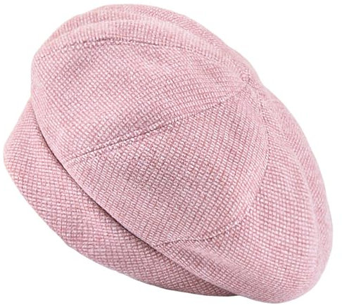 CHROMACRAFT 1 Rosa Baskenmütze, Retro-Literaturhut, Damenhut, Einfacher Und Vielseitiger Hut, Bekleidungszubehör