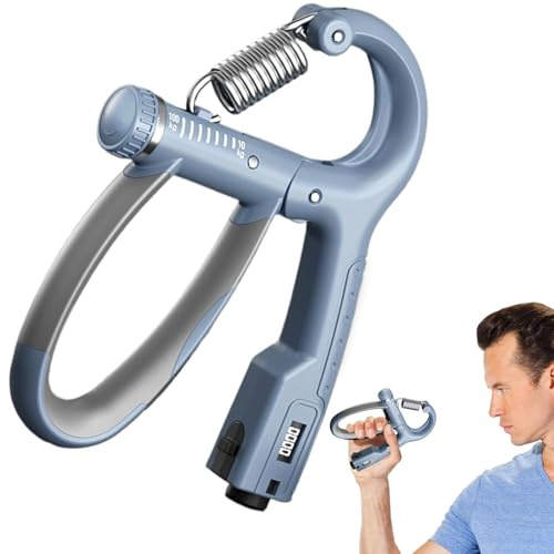 Rrlihjgu Dispositivi per il rafforzamento delle mani, allenatore della di presa | Strumento di esercizio delle dita portatile | 10-100 kg regolabile, contando strumento di allenamento della