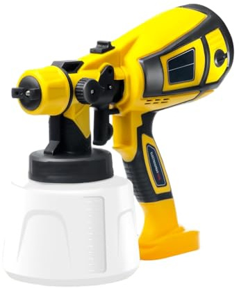 TOPALL Pistola per Verniciare,Pistola a Spruzzo per Verniciare,850W 32000PRM 1400ML HVLP Elettrica Pistola Vernice a Spruzzo,con 5 Ugelli e 3 Modelli,Pistola Spruzzo per Vernice,Brown