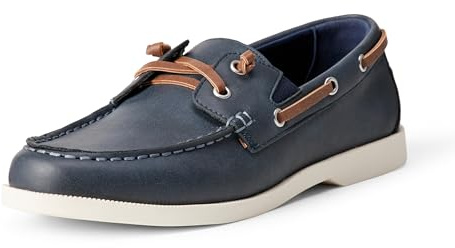 Amazon Essentials Scarpe da Barca Unisex per Bambini e Ragazzi Unisex - Bambini e ragazzi, Blu Marino, 32 EU