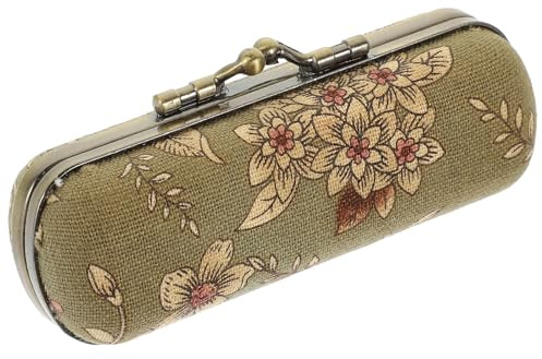 Didiseaon Estuche Portátil Vintage para Barra de Labios con Espejo Soporte Resistente para Almacenamiento de Pintalabios para Bolsos y Viajes