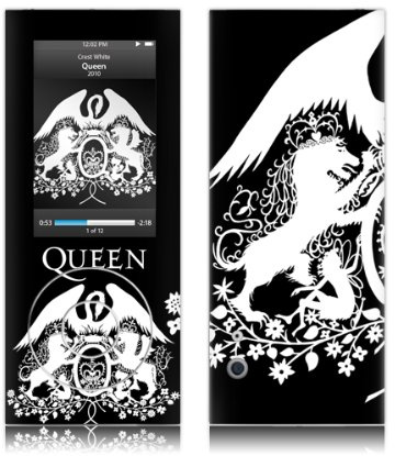Musicskins drottning – vapen vit för Apple iPod Nano (femte generationen)