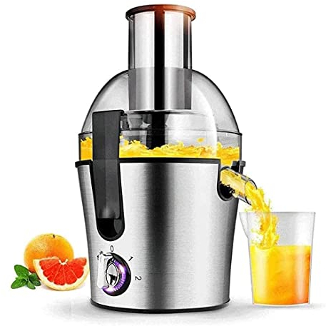 SMSOM Estrattore spremiagrumi, ampia macchina di spremiagrumi, spremiagrumi centrifughi a 3 velocità per frutta e verdura, spremiagrumi potenti con funzione Plus Pulse, 300W / 20000RPM, facile da puli