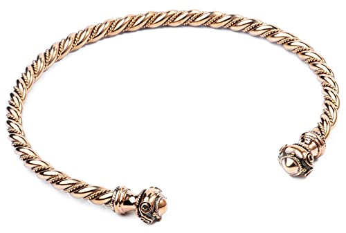 Windalf Kelten Männer Torques THÛRIN Ø 15 cm Massiver Halsring Paganschmuck Celtic Art Handarbeit aus Bronze